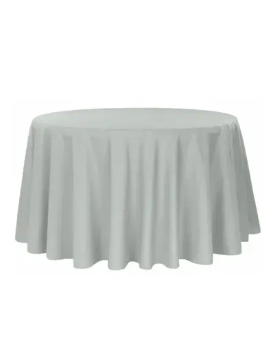 130" Table Cloth: Grey/Silver