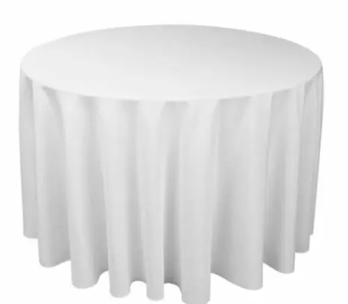 130" Table Cloth: White