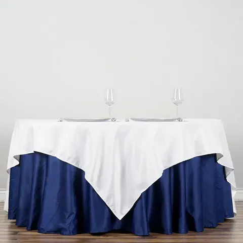 Round White Table Overlay 