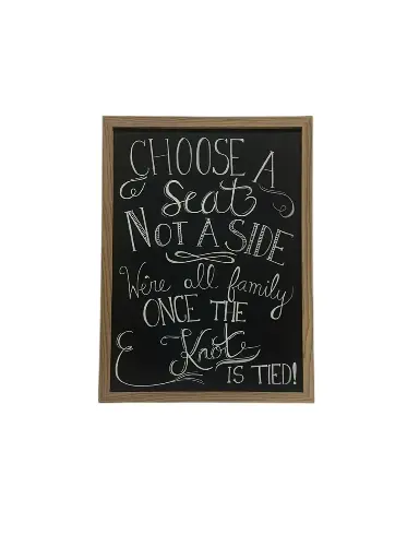 Signs:  Choose a seat 