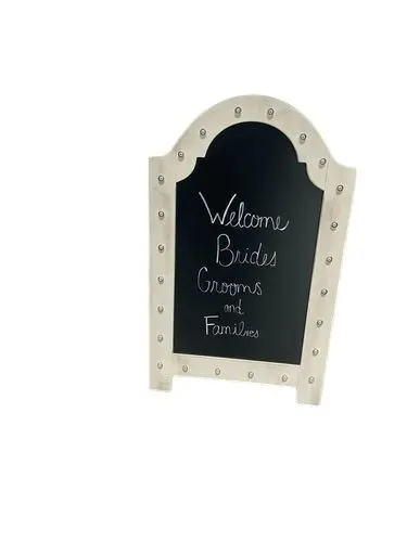 White Lighted Chalkboard Sign 