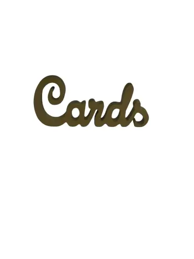 Sign:  Cards-Gold 