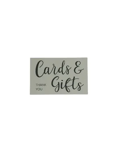 Sign:  Cards & Gifts-White 