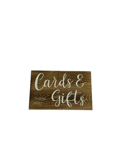 Sign:  Cards & Gifts Wood 