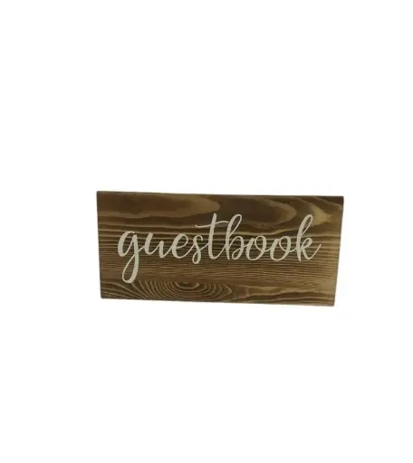 Guestbook-Wood w/white 