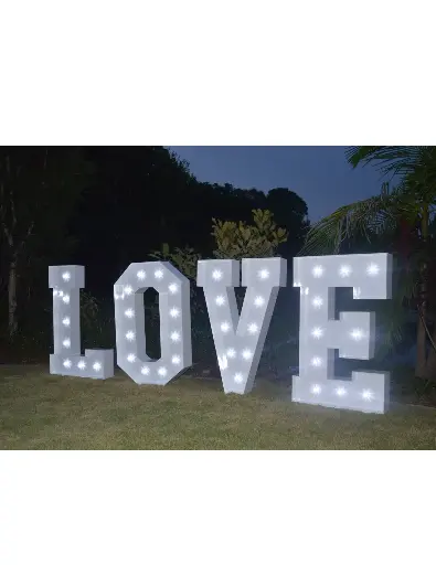 Lighted 4' Tall "LOVE" Letters 