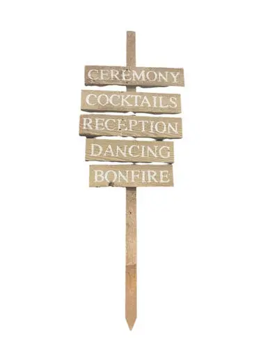 Wood Directional Sign 