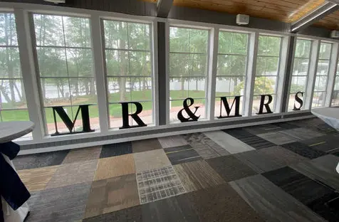 Giant Mr & Mrs Black Letters 