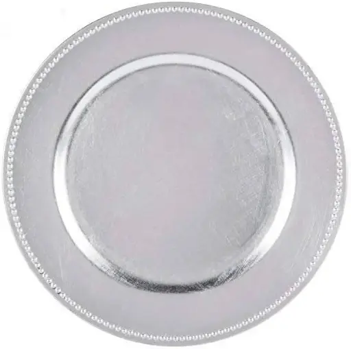 Charger:  Silver Round